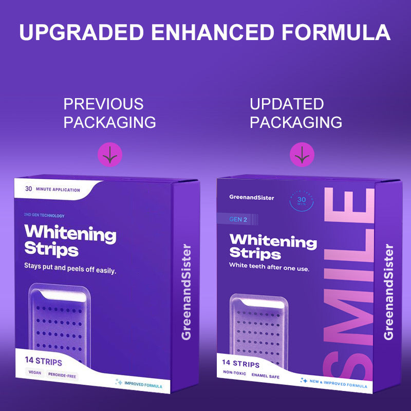 Purple Teeth Whitening Strips for Stain Removal and Fresh Care